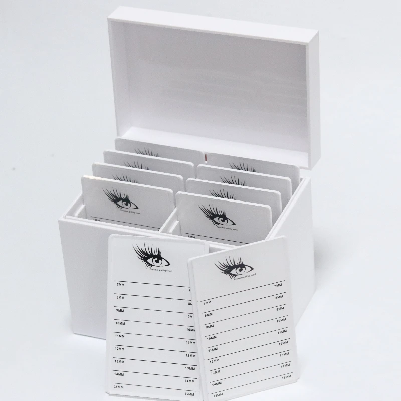 Caja de almacenamiento de extensiones de pestañas acrílicas de 10 capas para salón de belleza, paleta de baldosas para pestañas, cajas para pestañas, embalaje al por mayor, suministros para pestañas