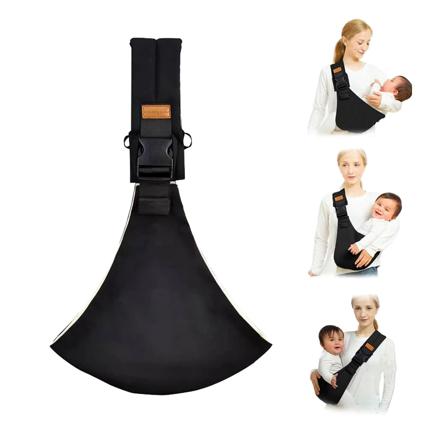 Portabebés para niños pequeños con asiento antideslizante para la cadera, portabebés lateral, soporte grande para niños, envoltura para bebé para bebés de 6 a 48 meses y