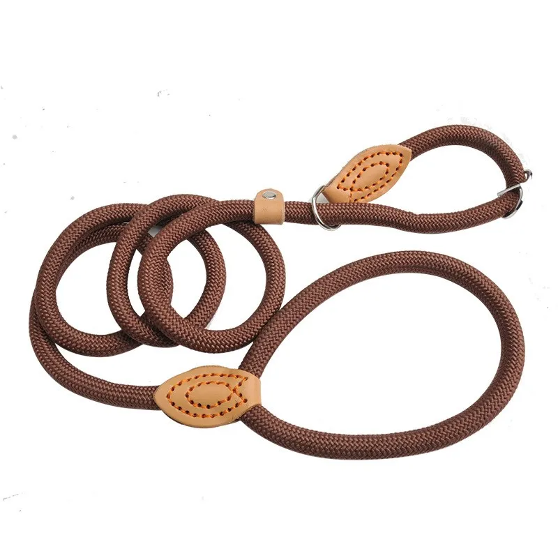 Correa antideslizante para perro, correa de plomo de alta resistencia, trenzada, Collar de lazo ajustable, correas de entrenamiento para perros medianos y grandes