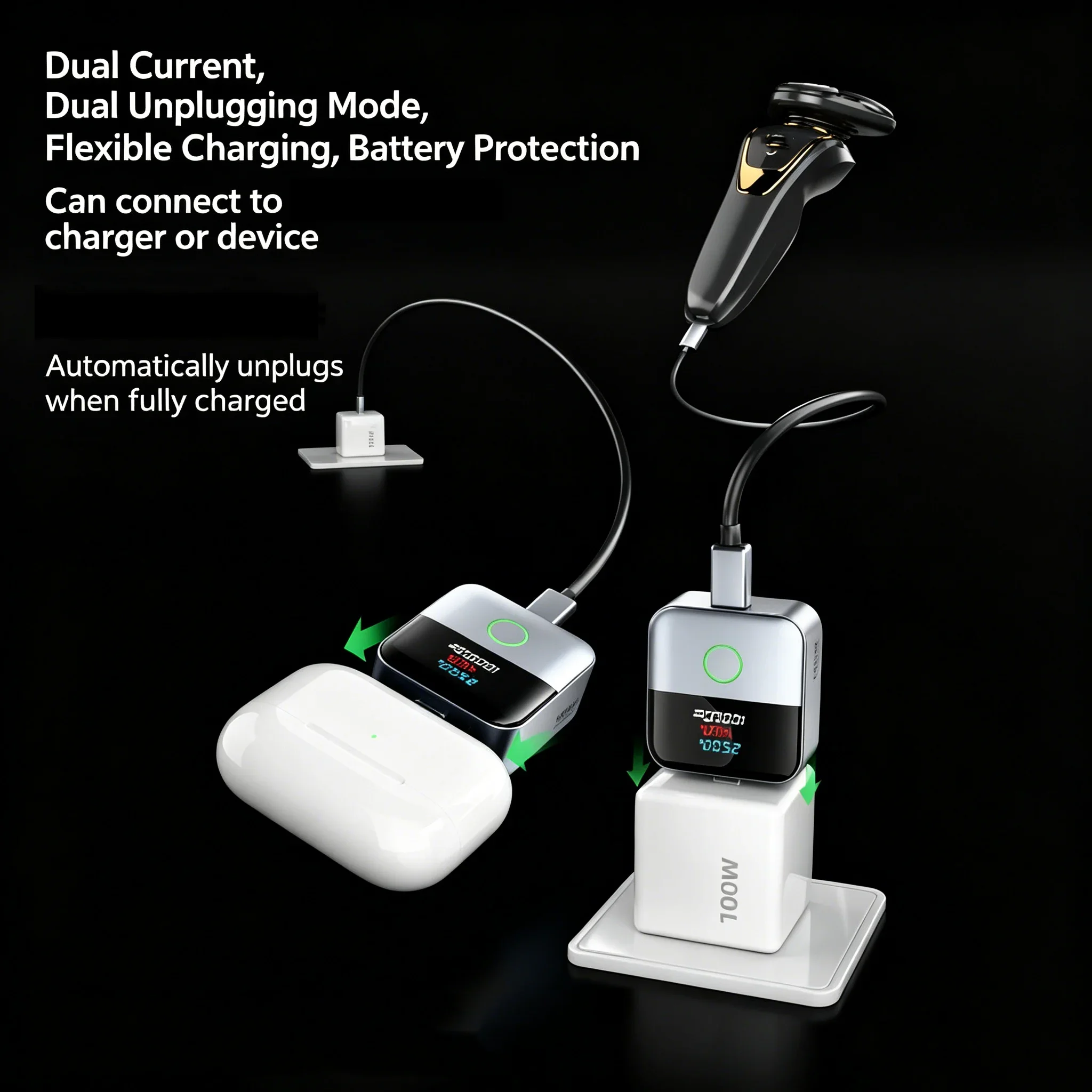 KEBIDUMEI 140W Cable de Carga Rápida Tipo-C con Apagado Automático Inteligente, Pantalla Digital y Protección Contra Sobrecarga