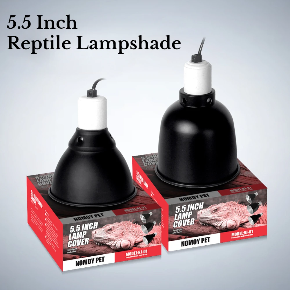 Tapa de lámpara para reptiles de 5,5 pulgadas, terrario de tortuga, lagarto, serpiente, pantalla protectora antiescaldaduras, soporte de lámpara, pantalla de luz de seguridad para reptiles