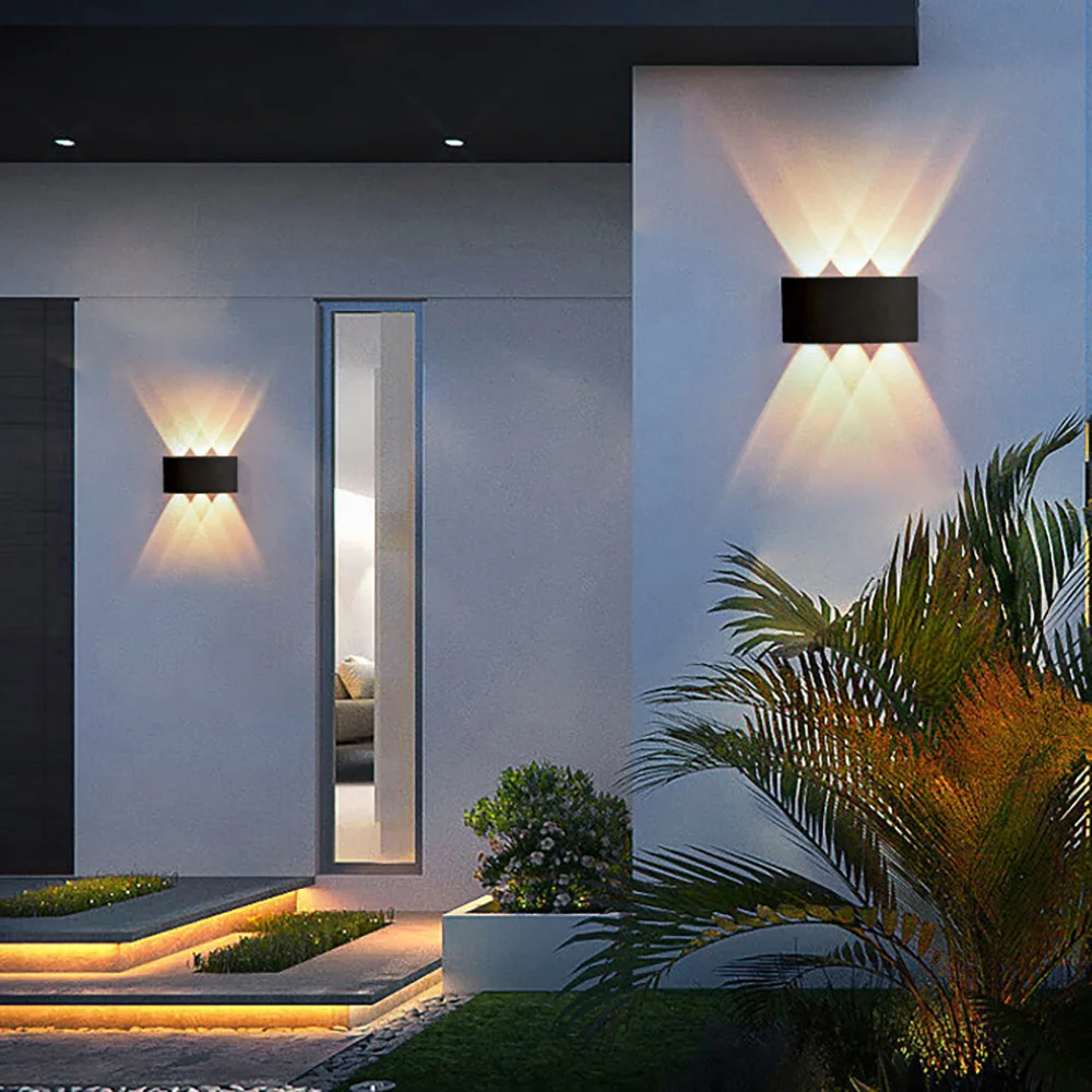 Lámpara de Pared Inteligente Tuya con Control de Subida y Bajada, Luz RGB para Exteriores, Porche, Jardín, Fiestas, Compatible con Alexa y Google