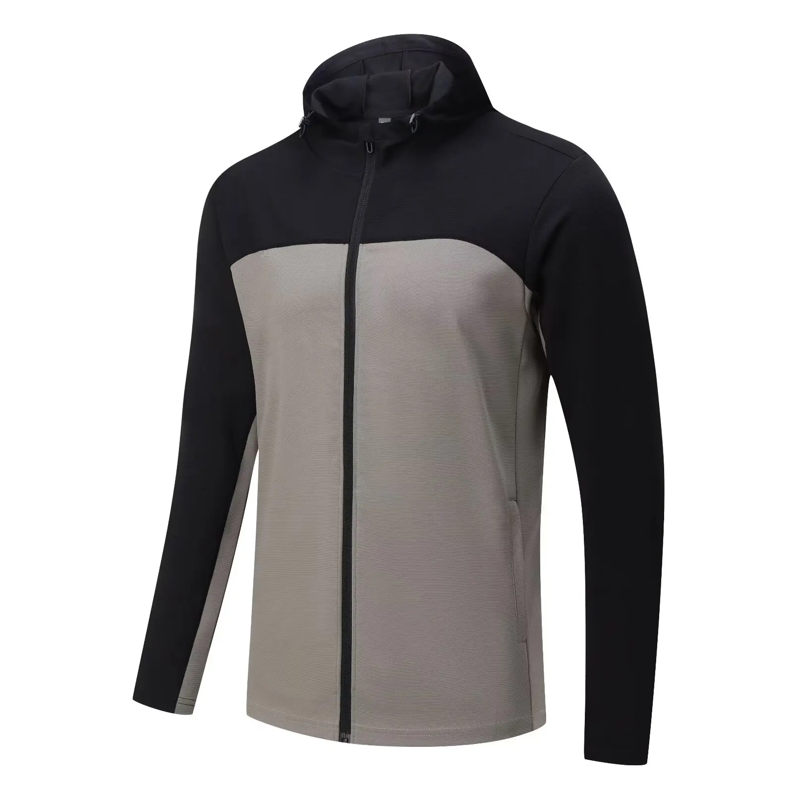 Otoño Invierno chaqueta con capucha para correr hombres deporte chaqueta ajustada fitness gimnasio al aire libre abrigo impermeable de secado rápido ciclismo ropa deportiva masculina