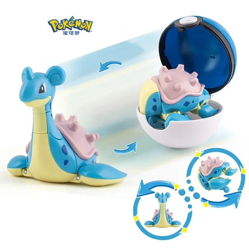 Juguetes originales de la colección Pokémon Elf Ball, figuras de los monstruos de bolsillo, modelo Pikachu, Gengar, Elf Ball, Dragonite, Snorlax, Lapras.