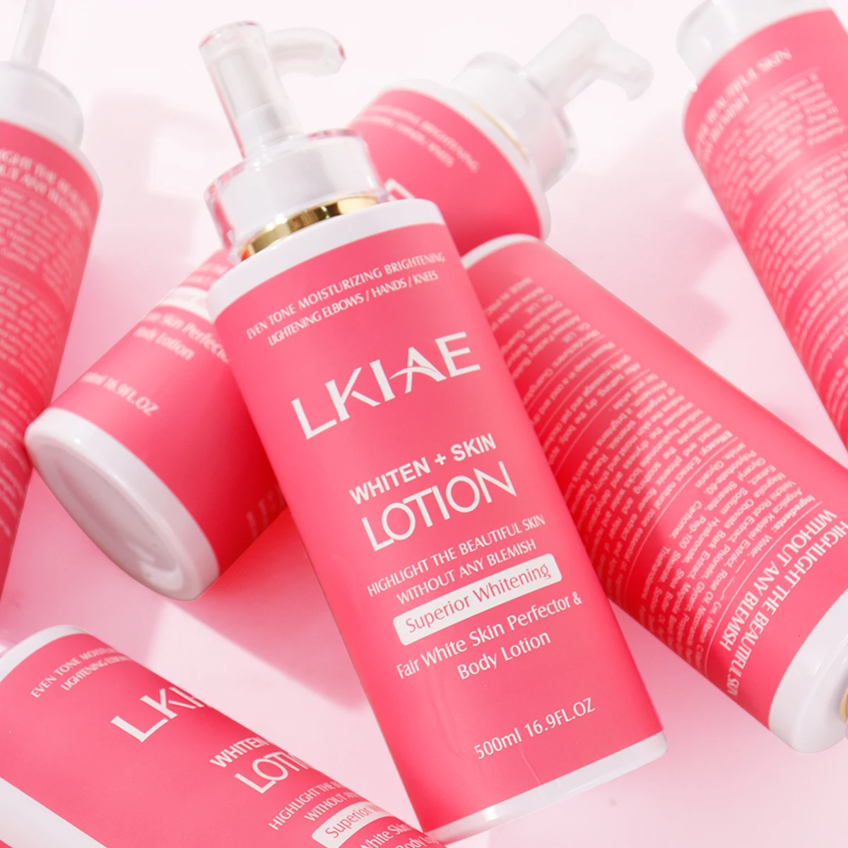 LKIAE Loción Corporal Blanqueadora con Niacinamida, con Aceite de Rosa Natural, Vitamina C, Hidratante, Iluminadora, Unifica el Tono de Piel, 500ml