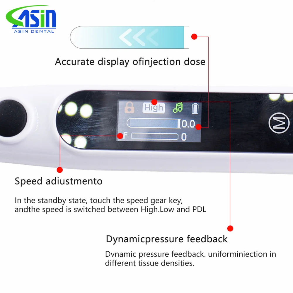 Inyector de anestesia Oral, indoloro, eléctrico, inalámbrico, inyección de anestesia Local, pantalla LCD, equipo veterinario clínico Dental