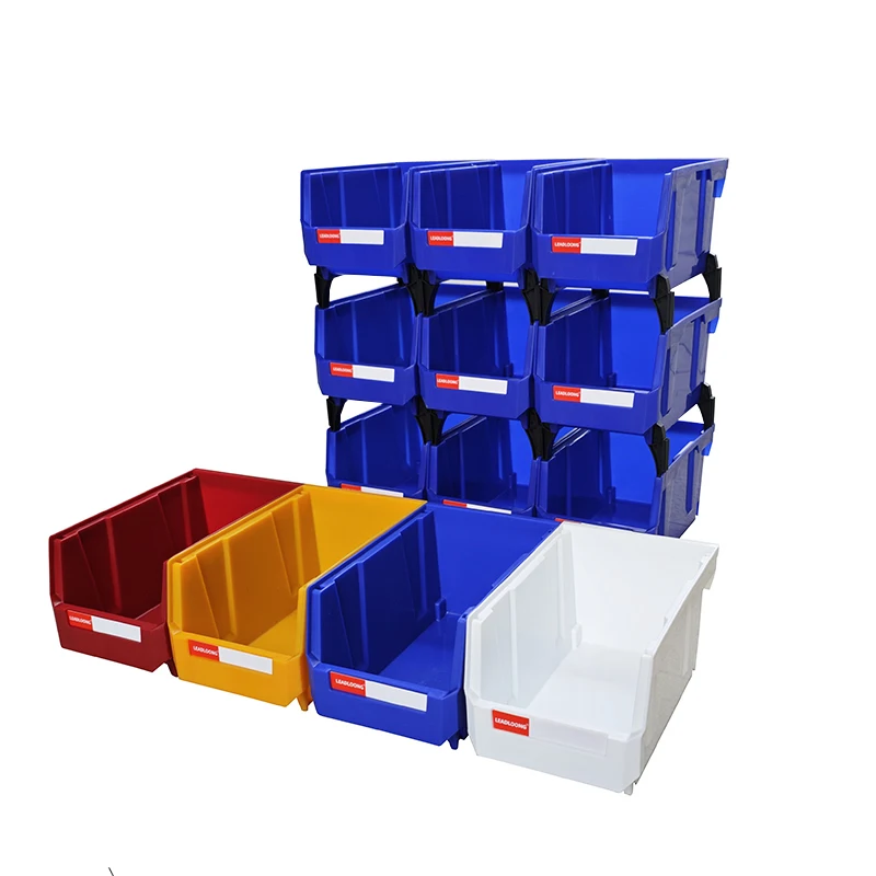 Contenedores de almacenamiento apilables de plástico, cajas de almacenamiento de tornillos, contenedor apilable, organizador de almacenamiento de piezas, contenedores de almacenamiento de garaje (9 piezas)