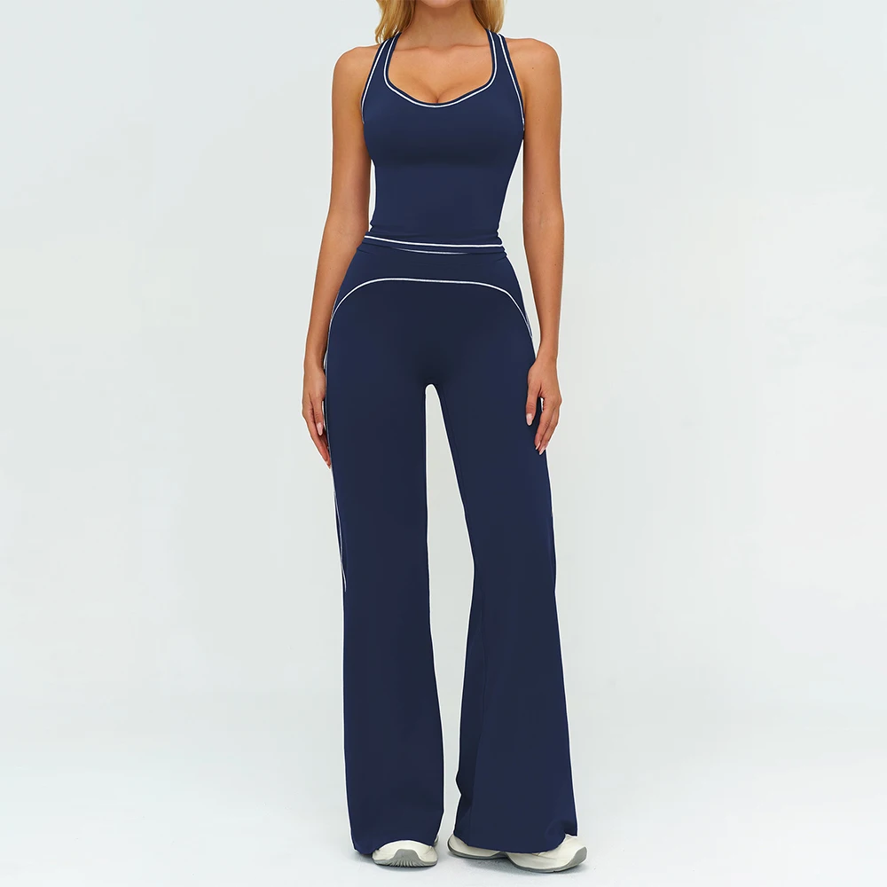 Traje deportivo de 2 uds para mujer, conjuntos de Yoga, ropa deportiva, trajes de entrenamiento, Sujetador deportivo, mallas de cintura alta, ropa de gimnasio, traje deportivo