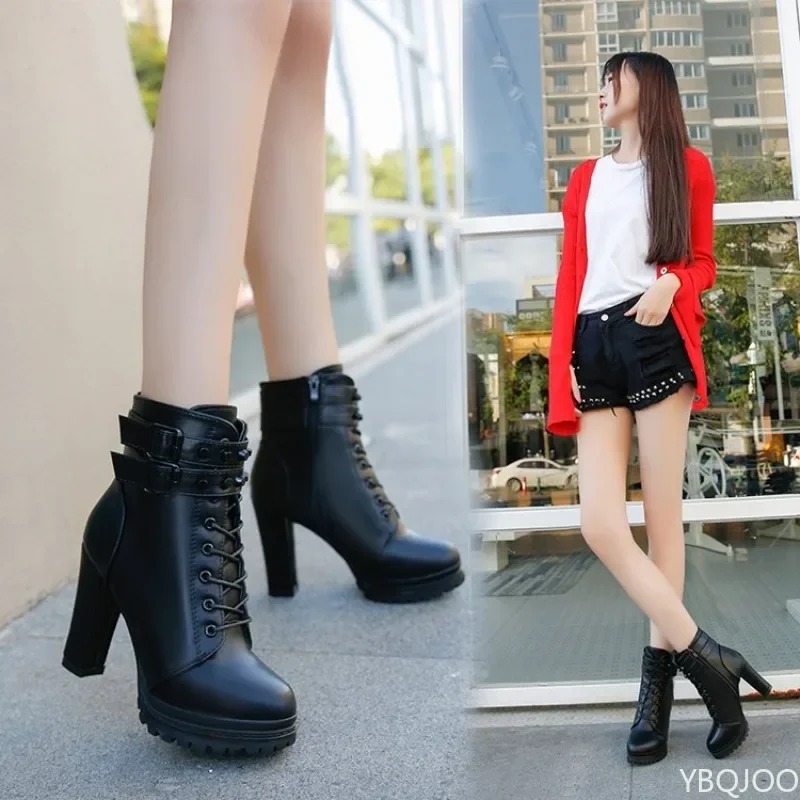 Nuevos zapatos de mujer versátiles a la moda de primavera y verano, botas cortas de encaje con cabeza redonda y bordado minimalista Retro, botas para mujer