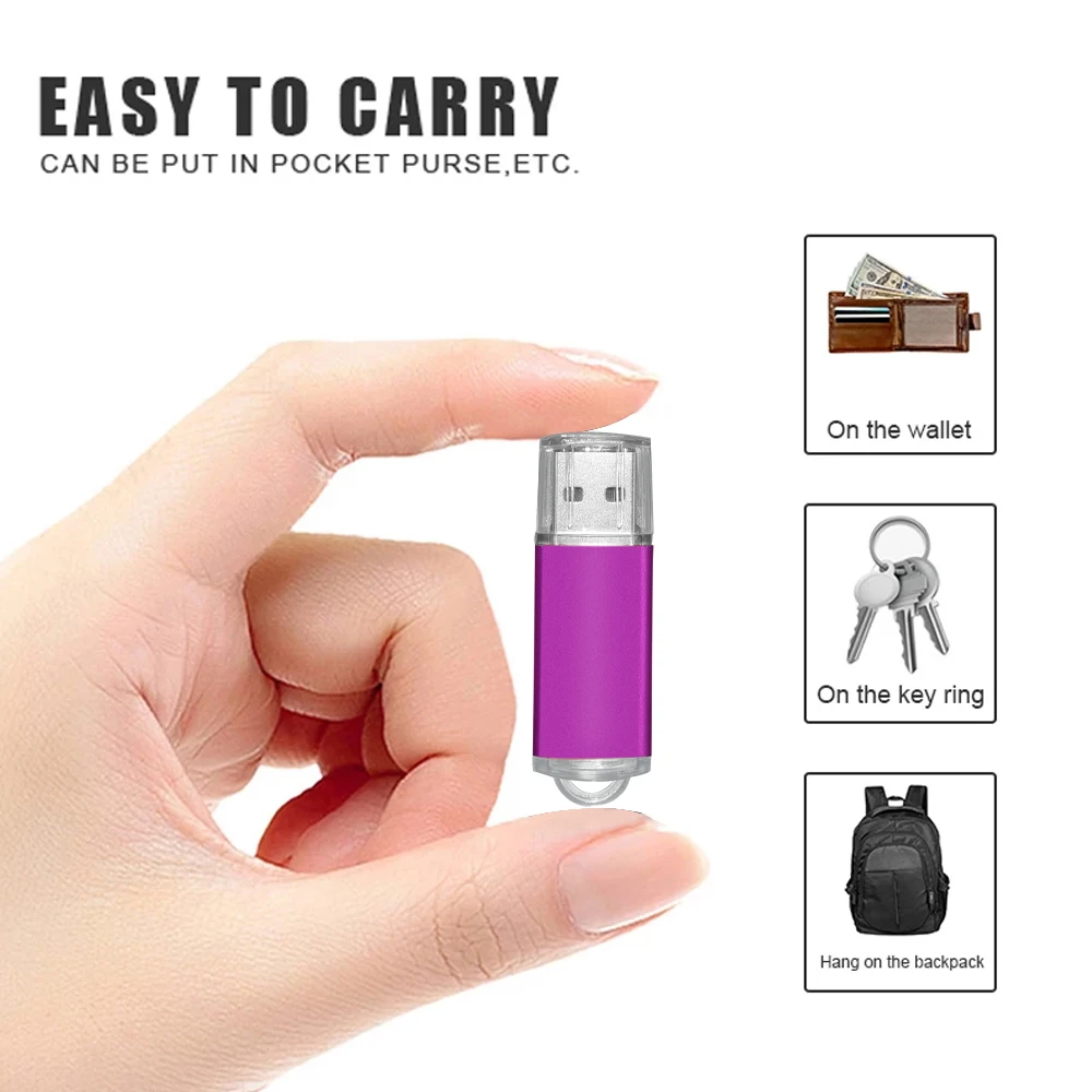 Unidad Flash Usb colorida de alta velocidad, Pendrive de Metal 2,0, 32gb, 16gb, 1gb, 64gb, regalo de fotografía