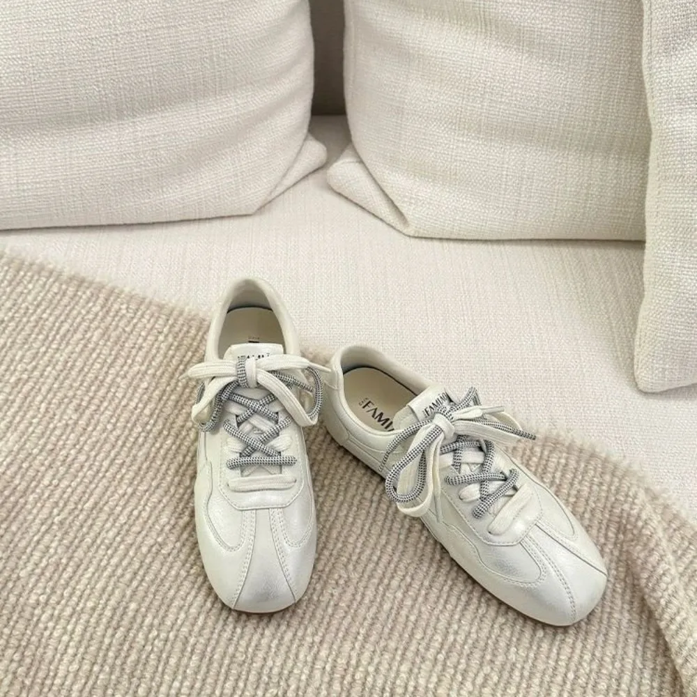 Zapatos planos para mujer, nuevos zapatos de cuero de otoño, zapatos de entrenamiento moral para mujer, zapatos planos informales, zapatos de suela blanda para mujer