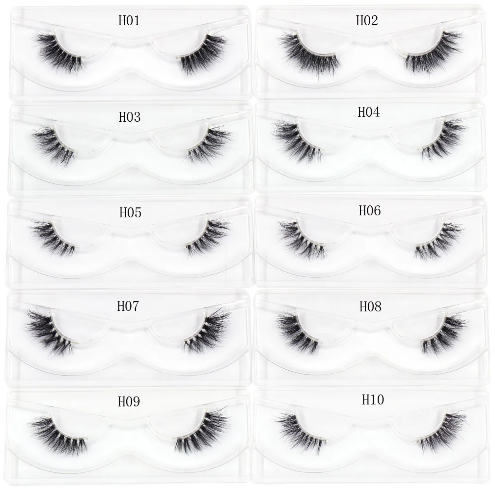 Pestañas postizas 3D de visón Natural, extensiones de pestañas postizas entrecruzadas, maquillaje, venta al por mayor