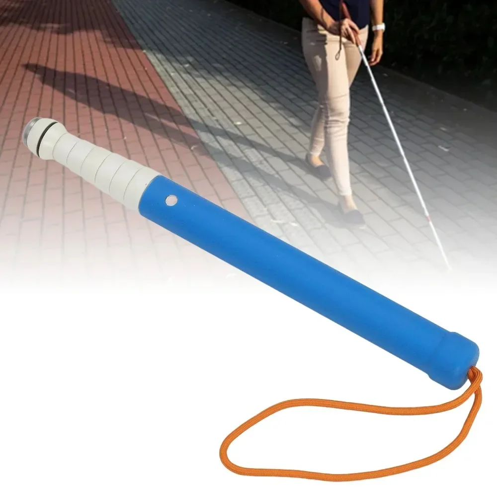Bastón para caminar ciego plegable, bastón ciego reflectante de aleación de titanio, fácil agarre, ligero y resistente para personas mayores con discapacidad de la visión