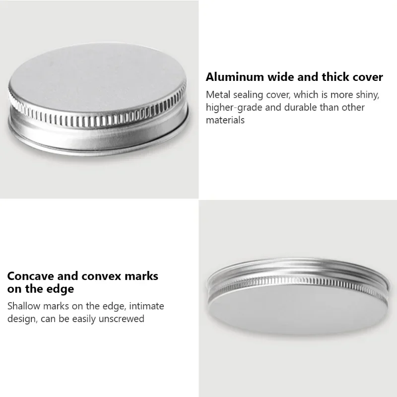 50 unids/lote 30/50/60/80/100/120/150ML tarros de almacenamiento tarro de plástico vacío con tapa de aluminio envases cosméticos bote de muestra de crema facial