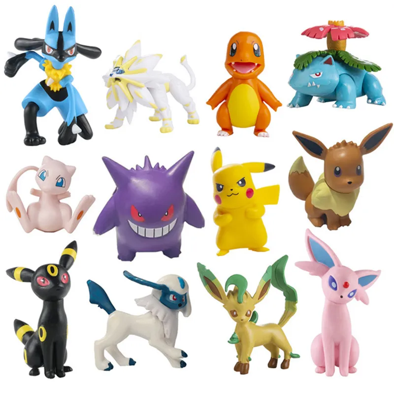 Figuras de Anime de Pokémon, Gengar, Pikachu, Eevee, Greninja, Mewtwo, Figuras de Dibujos Animados de Pocket Monster, Modelo de Juguete de Acción, Regalo, Compra al por Mayor