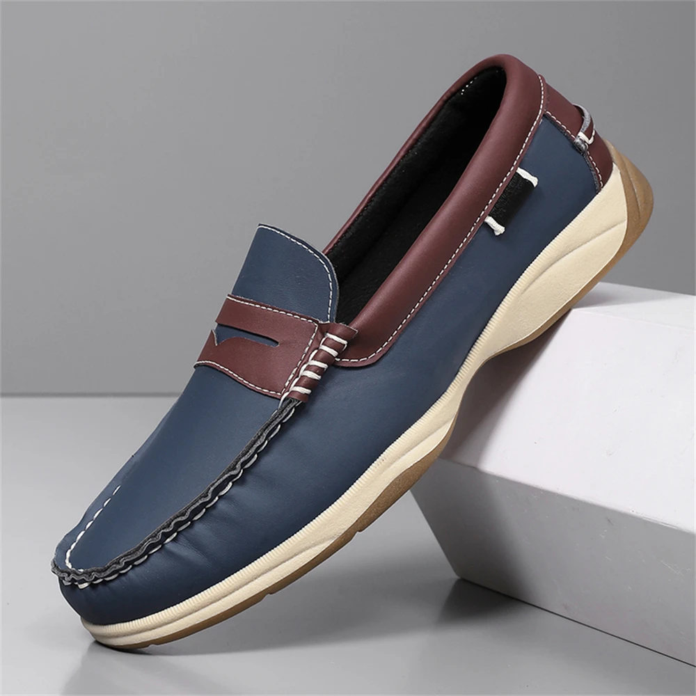 Mocasines casuales de negocios para hombres, zapatos para viajes de oficina y vacaciones, zapatos formales con suela de TPR elegantes y duraderos