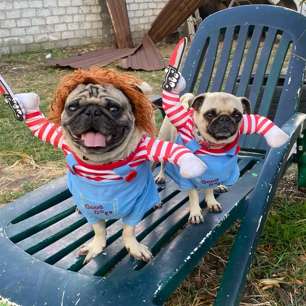 Disfraz de Halloween para Perro, Ropa Divertida para Mascotas, Disfraz Ajustable para Perro, Ropa Novedosa para Perros Medianos y Grandes, Bulldog Francés, Pug