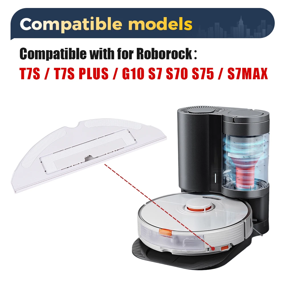 Piezas de repuesto para el tanque de agua y paños de mopa para Roborock S7 T7S T7S PLUS G10, soporte para mopa de robot aspirador, accesorios para el tanque de agua