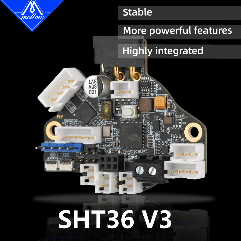 Mellow Fly SHT36 V3 Klipper Compatible con impresora 3D Klipper/RRF Canbus RS232 placa Max Plus LDC1612 Eddy para Motor Nema14/17
