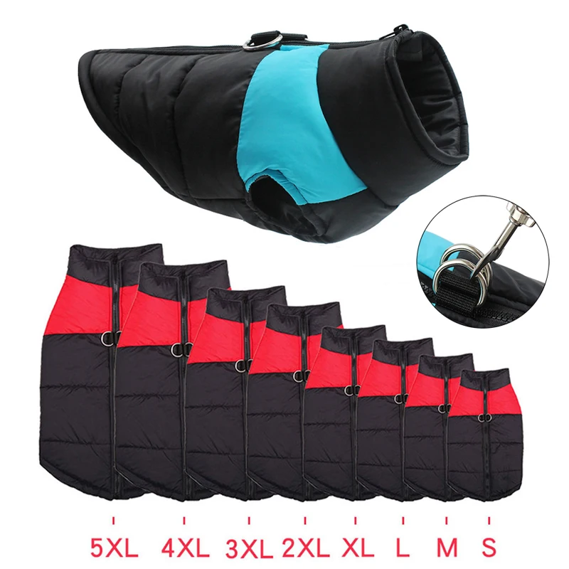 Ropa impermeable de invierno para perros, chaqueta cálida de algodón para mascotas, chaleco para perros pequeños y grandes, abrigo para cachorros, disfraz para Bulldog Francés, Chihuahua, York
