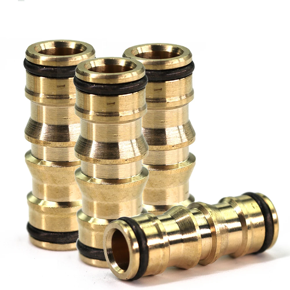 Adaptador de conector rápido de latón de 3 piezas, accesorios de manguera de riego de jardín para reparación de tuberías de agua, juntas de acoplamiento de extensión, 16mm