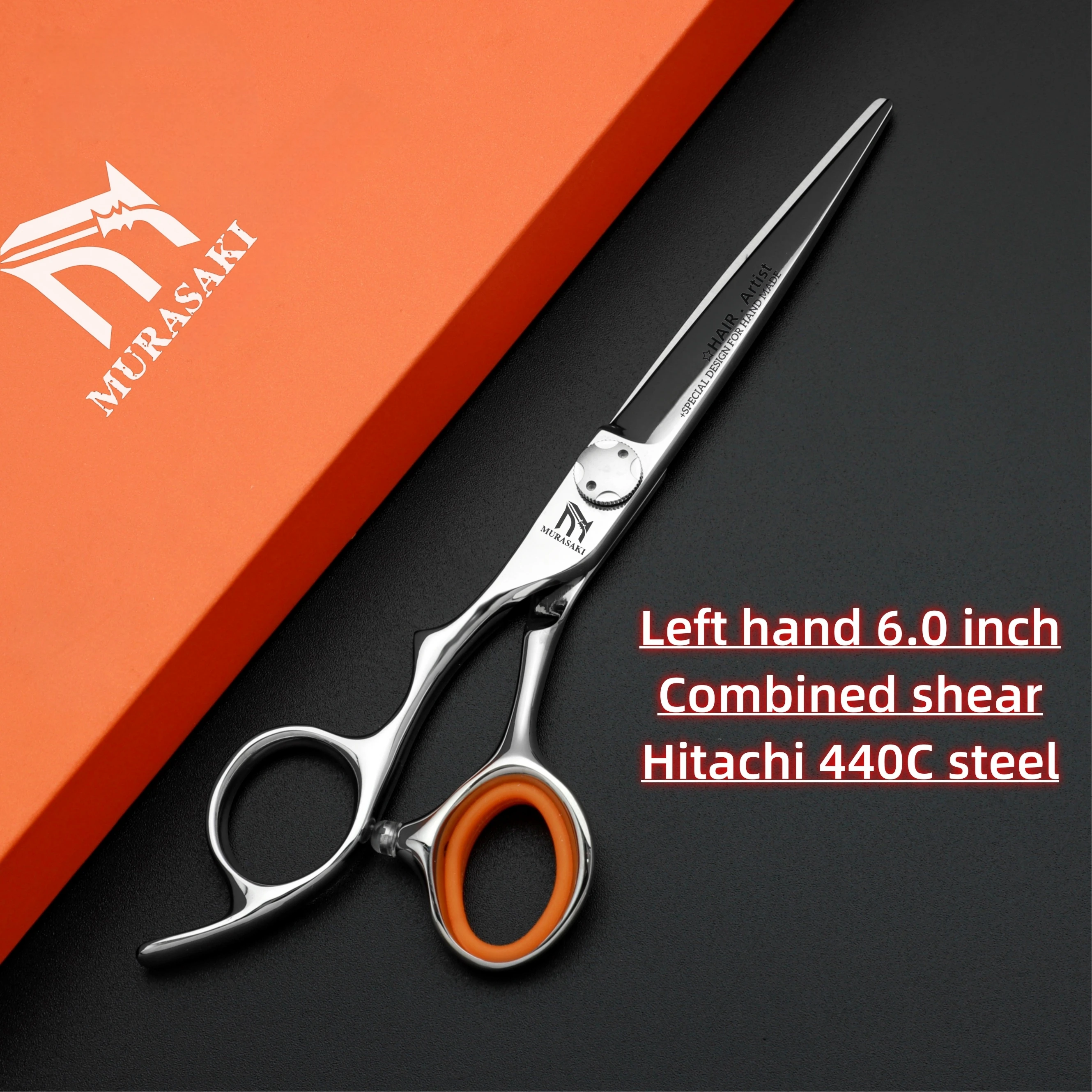 Tijeras de peluquería profesionales para zurdos, juego de tijeras de peluquería de 6-6,5-6,8 pulgadas, accesorios de peluquería de acero Hitachi 440C