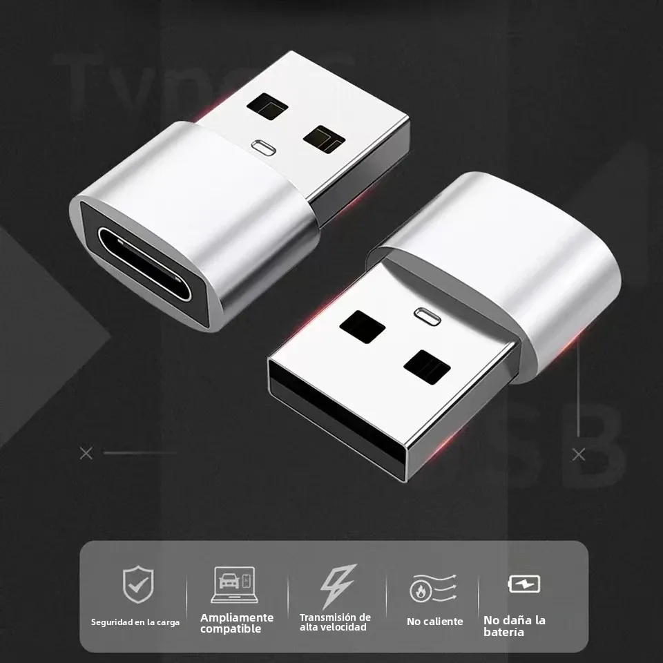 Paquete de 3 adaptadores USB a USB C, USB C hembra a USB macho de carga súper rápida y convertidor OTG Compatible con iPhone 15/14/13/12 P