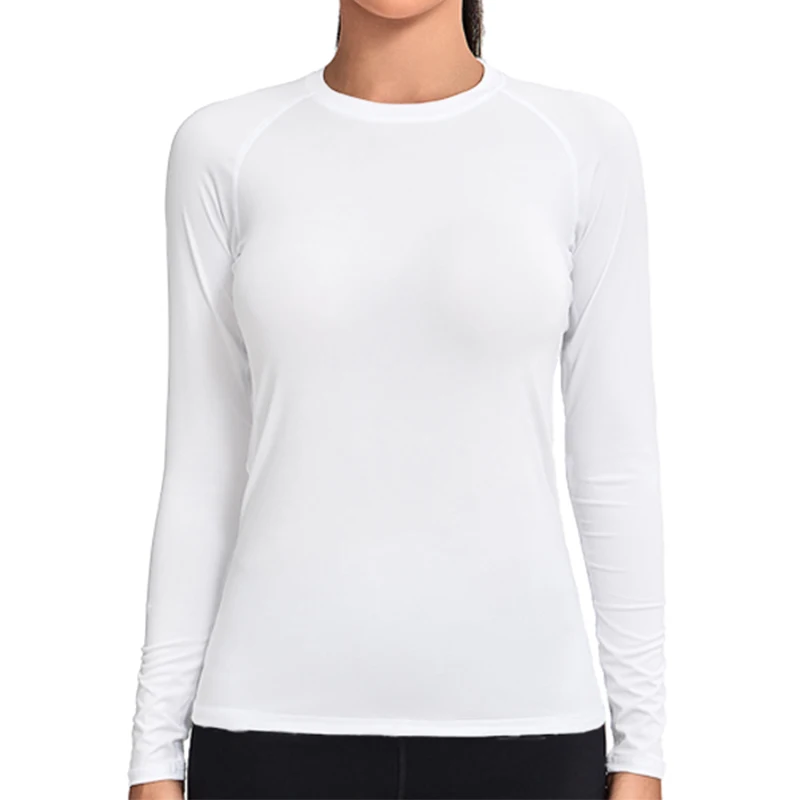 Camiseta de compresión con estampado gráfico para mujer, camisetas de secado rápido para gimnasio, entrenamiento atlético, camisetas de capa base de manga larga para primavera y otoño