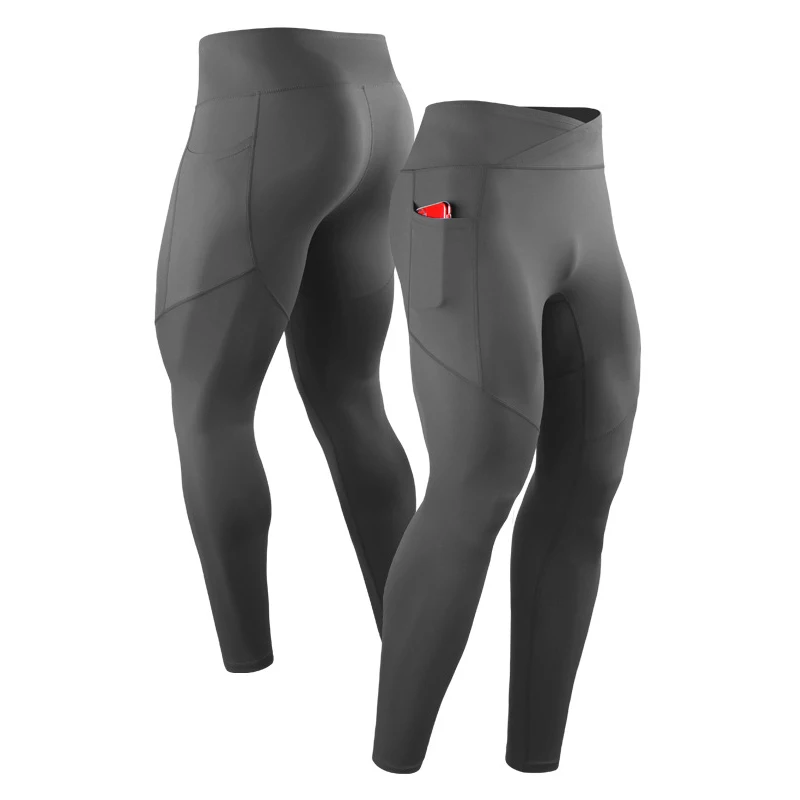 Verano primavera otoño hombres mallas para correr gimnasio pantalones de bolsillo masculino baloncesto fútbol Fitness ejercicio deporte mallas largas 24