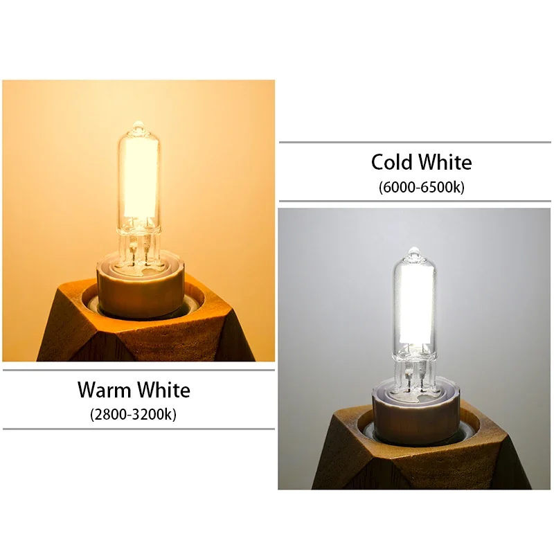 10 unids/lote lámpara LED G9 más brillante G4 AC 220V 230V 240V 6W 9W bombilla Led COB de vidrio foco blanco cálido/frío reemplazar luz halógena
