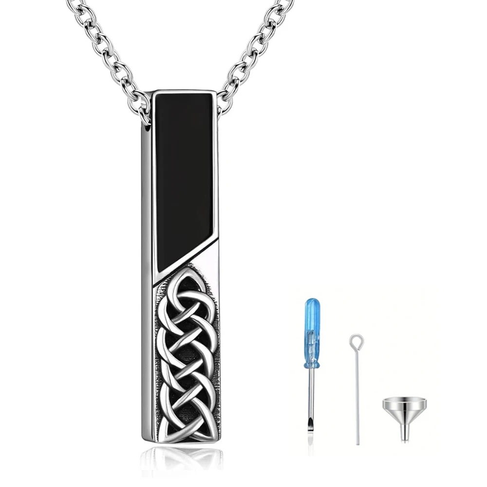Collar de urna cuadrada para cenizas humanas, joyería de cremación para cenizas, collar de recuerdo de acero inoxidable para cenizas, joyería de urna conmemorativa