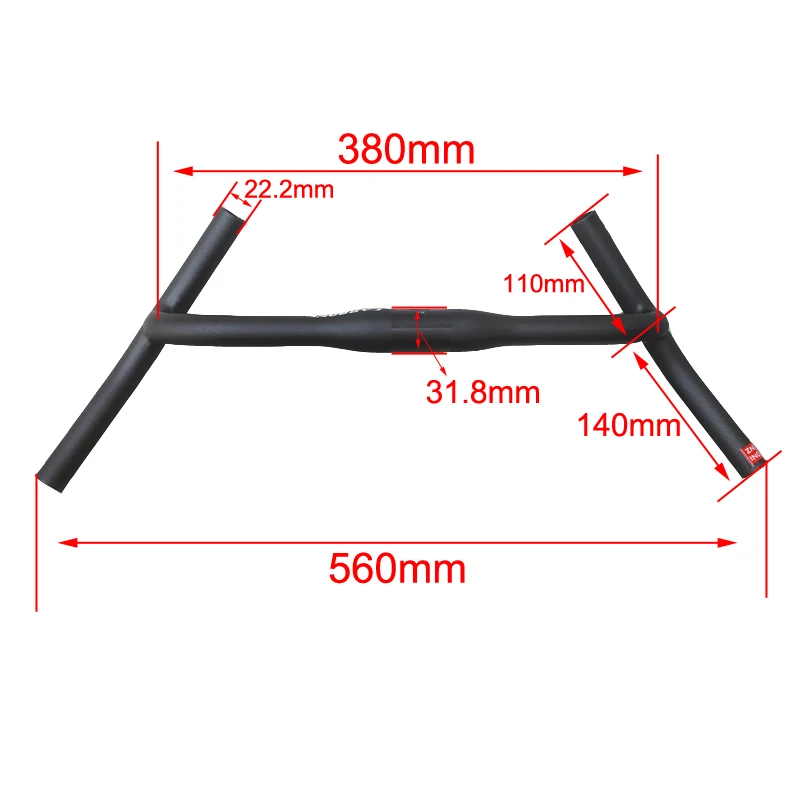 ZNIINO nuevo manillar de grava de carbono H barra de llamarada grande manillar de bicicleta de montaña de carretera cruzada bicicleta de viaje de fibra de carbono