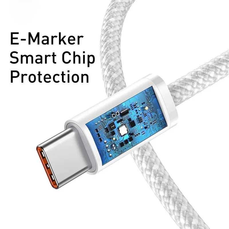 Cable de USB-C Original para iPhone 16 15 Pro Max PD 60W carga rápida para Huawei Xiaomi Samsung tipo C accesorios de Cable de tejido