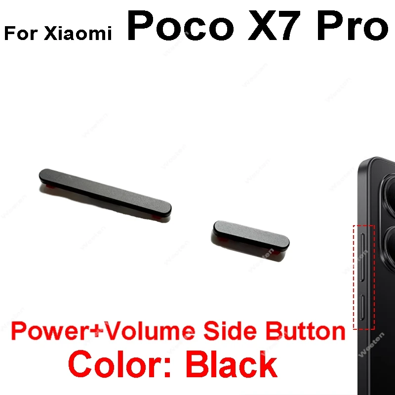 Cable flexible de botón lateral de encendido/apagado y volumen para Xiaomi Poco X7, Poco X7 Pro, F7 Pro - Piezas de reparación