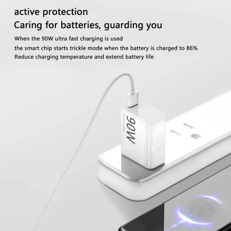 Cargador Rápido USB de 90W para Xiaomi 15 14 13 12 11 10 Ultra Note 12T 13 Pro Turbo, Cable de Carga USB Tipo C de Carga Rápida