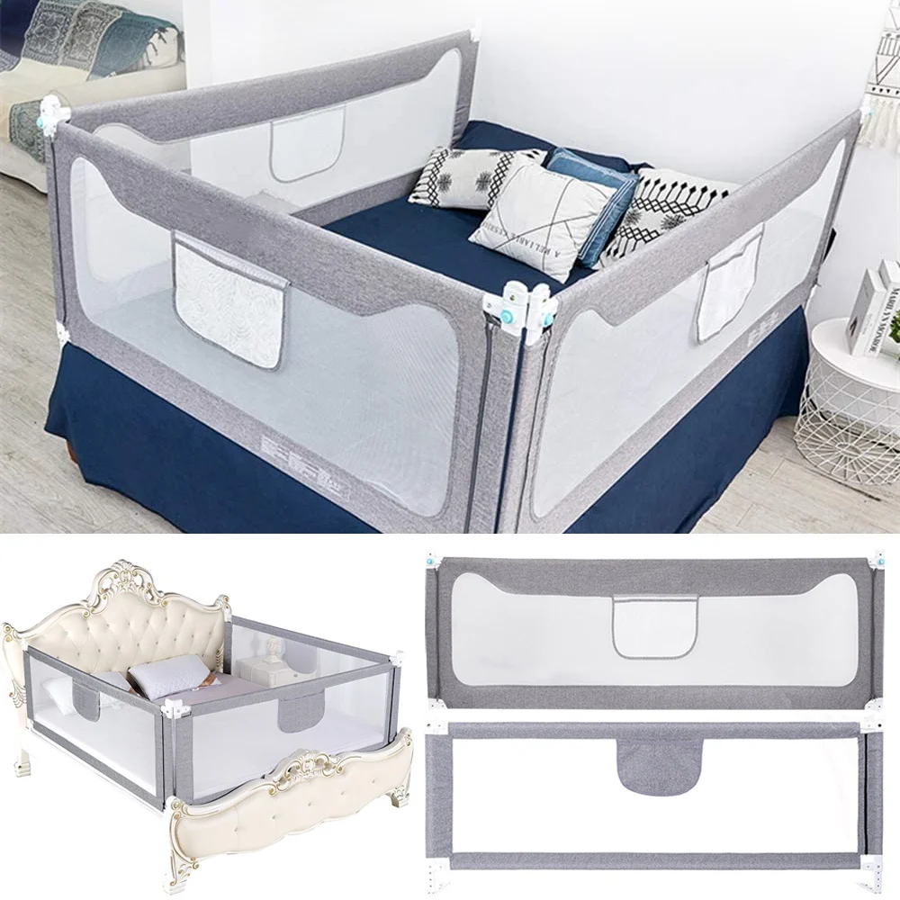 Barandilla de Seguridad para Cama de Bebé, Barandilla Anticaídas para Niños, Barrera Protectora para Cama de Niño, Protectores Ajustables para Cuna