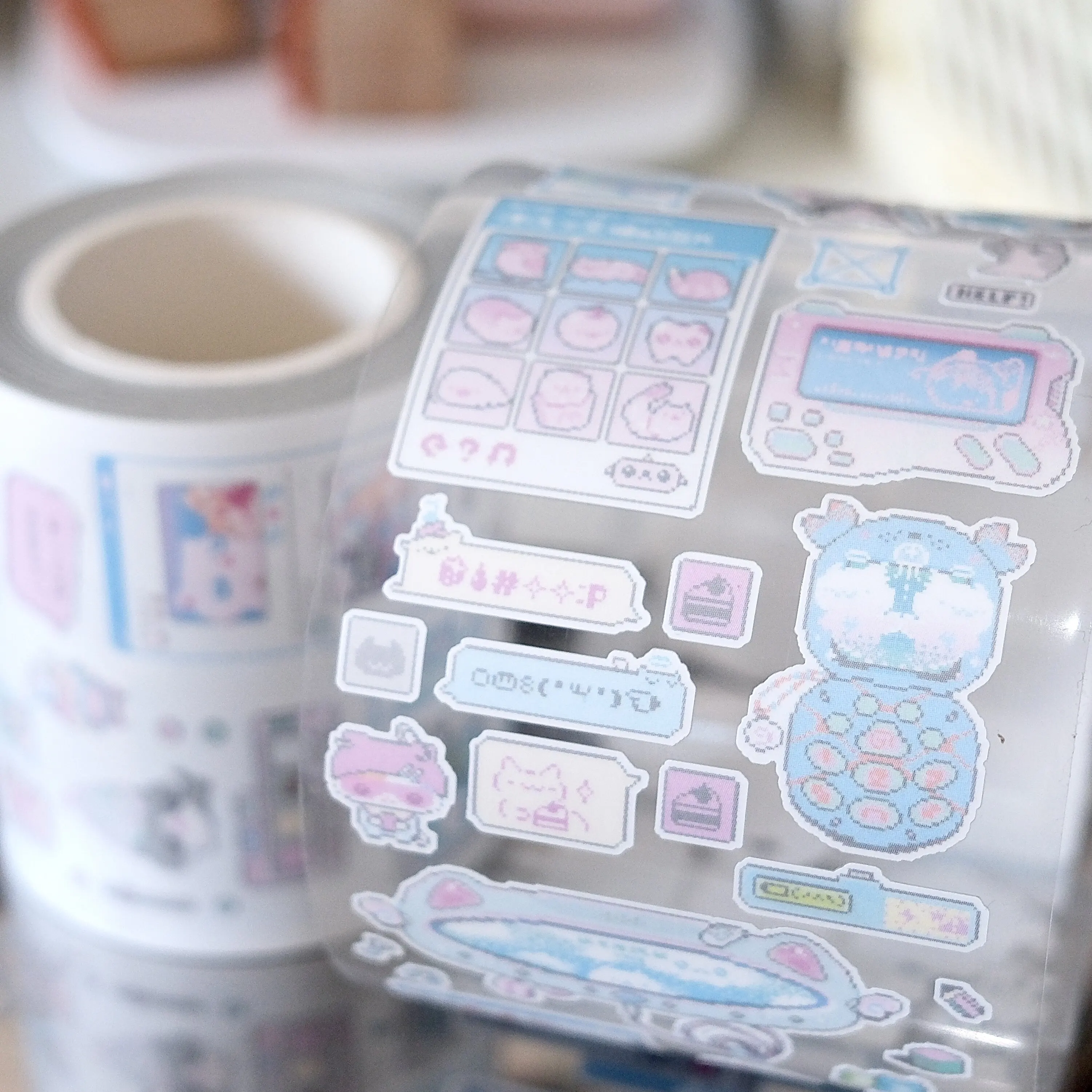 Adhesivos de Gatitos Electrónicos Retro Y2K para Decoración de Tarjetas, Diarios, Álbumes de Recortes, Fundas de Teléfono y Collages