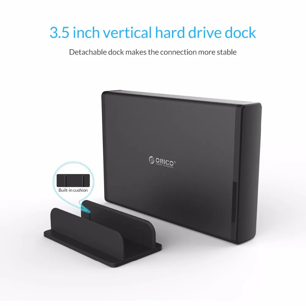 ORICO-funda HDD de 3,5 pulgadas, adaptador SATA a USB 3,0, carcasa de disco duro externo para disco SSD de 2,5 y 3,5 pulgadas, carcasa HDD para PC