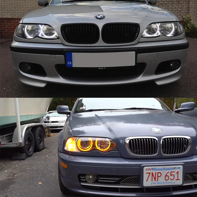 Para BMW Serie 3 E46 316i 318i 320d 323i 328i 330i 325xi 330d 1998-2005 excelente LED algodón Ojos de Ángel anillos luz diurna
