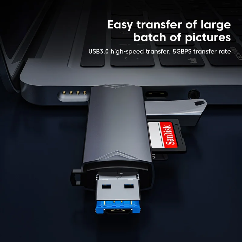 Lector de tarjetas Olaf OTG tipo C Micro tf sd tipo c a adaptador usb otg 6 en 1 USB 3,0 tarjeta TF unidad flash USB lector de tarjetas tipo C