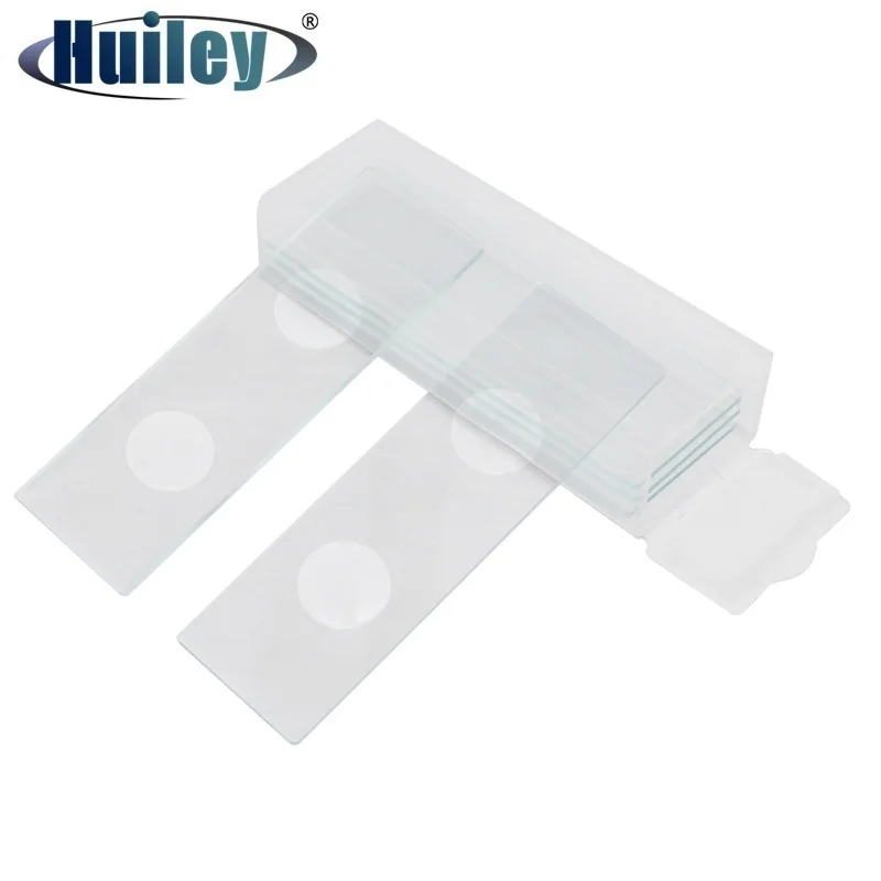 Toboganes de vidrio en blanco cóncavos dobles reutilizables, consumibles de laboratorio para microscopio biológico, espécimen líquido, 5 piezas