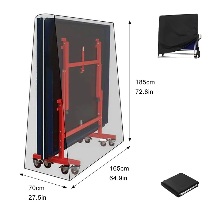 Cubierta antipolvo para mesa de tenis de mesa, Oxford, impermeable, protección UV para exteriores, cubierta de almacenamiento para mesa de tenis con cremallera