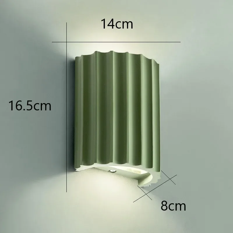 Lámpara de pared de resina moderna de estilo nórdico, iluminación de pared interior, lámpara de noche para dormitorio, decoración de fondo para el hogar, luz de pared de salón
