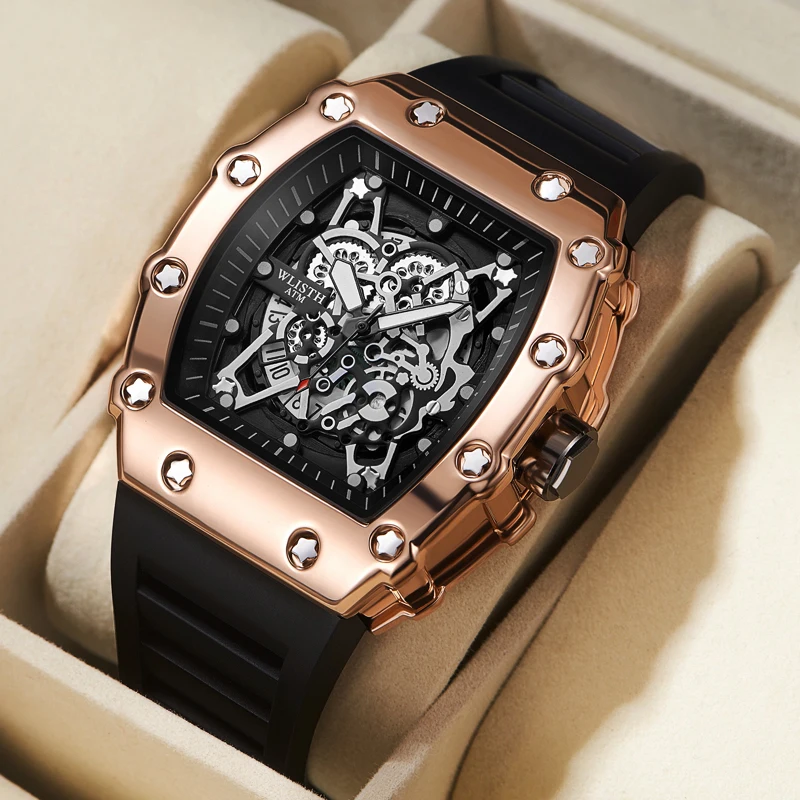 Reloj de comercio exterior Esfera grande para hombres Reloj luminoso cuadrado deportivo resistente al agua de cuarzo para hombres