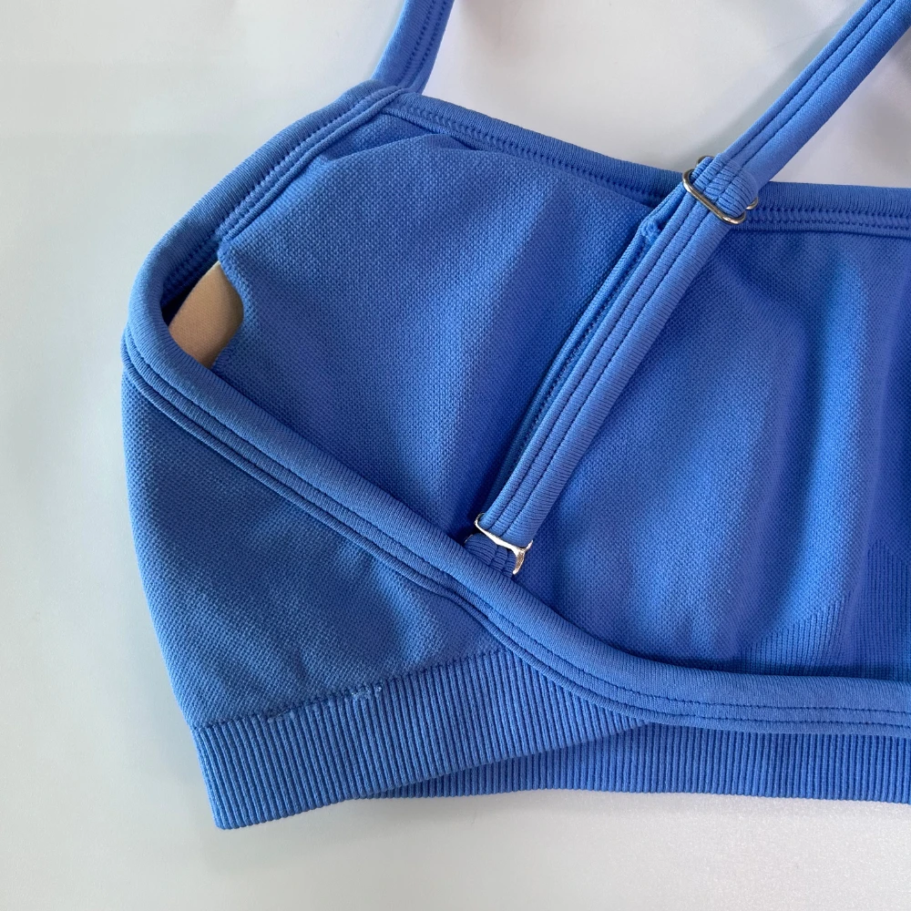Sujetador deportivo para mujer, correa de hombro extraíble, sujetador de Yoga sin espalda, sujetador acolchado, Top Sexy con espalda cruzada, Top corto de gimnasia, ropa interior de Fitness
