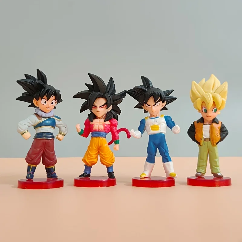 Figuras de Dragon Ball Saiyan Goku Mini figura de Anime 20 estilos juguetes modelos Anim para regalo de cumpleaños para niños decoración de coche