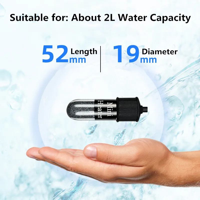 Mini calentador de tanque de peces de acuario con varilla de calentamiento de carga USB, termostato sumergible, temperatura ajustable, 18-34 ℃