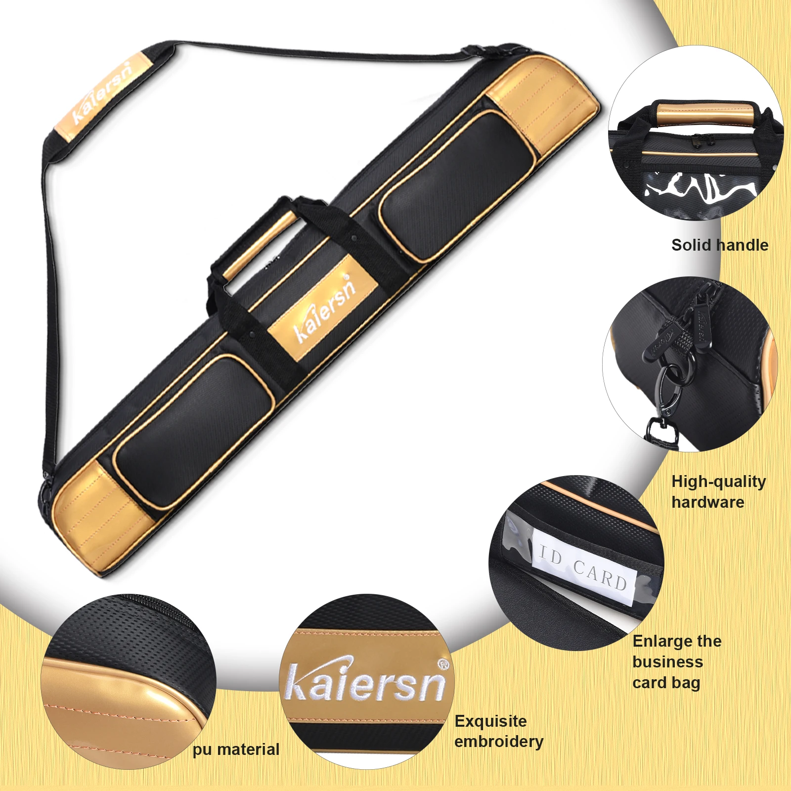 Bolsa para palos de golf de un solo hombro de PU de primera calidad, bolsa de transporte ligera para 2 palos de golf, pelotas, guantes, teléfonos y accesorios