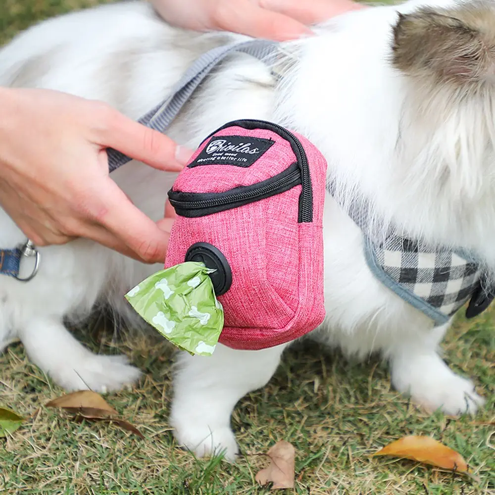 Bolsa portátil multifunción para adiestramiento de perros, dispensador de bolsas de viaje para caca de perro, accesorios duraderos para mascotas