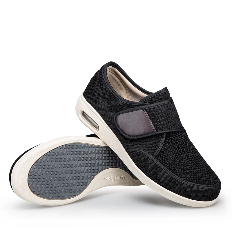 Zapatos para diabéticos ajustables para hombre, ortopédicos para personas mayores, pies hinchados, Hallux Valgus, juanete, eversión del pulgar, alivio del dolor en el pie